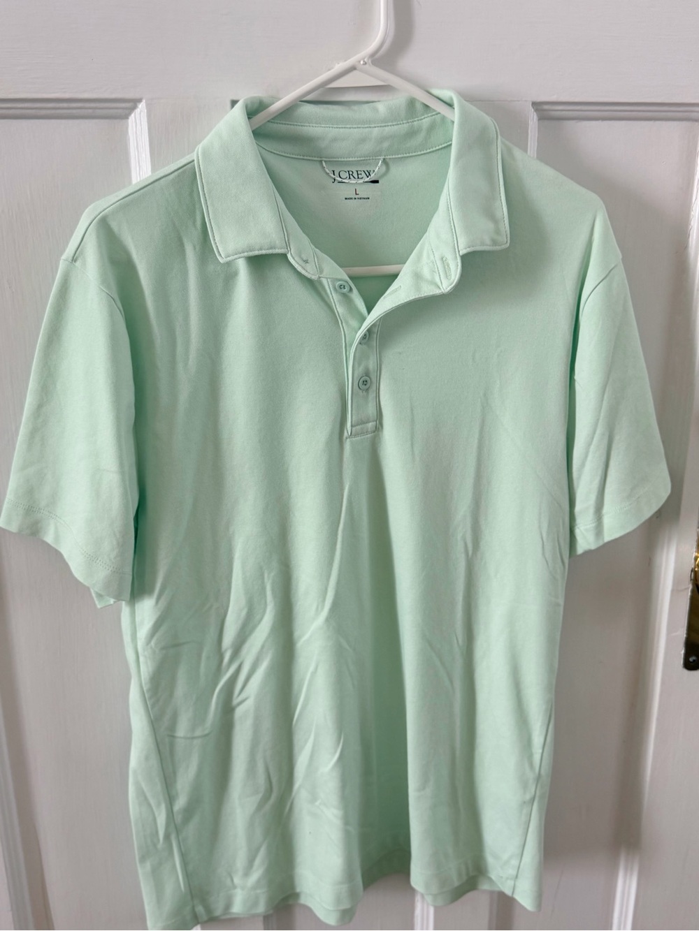 J. Crew Men's Mint Green Polo Shirt